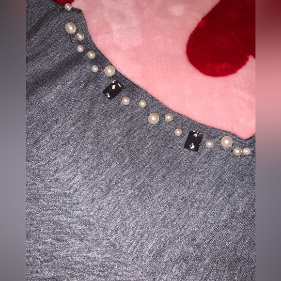 Shoulder Out Top Pearl/ Stone Accents at Shoulder by Juicy Couture - Picture 6 of 11